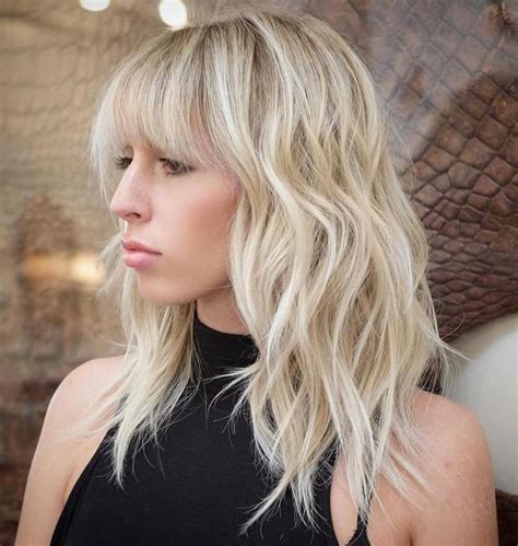 blonde hair with bangs|dirty blonde shoulder length hair.